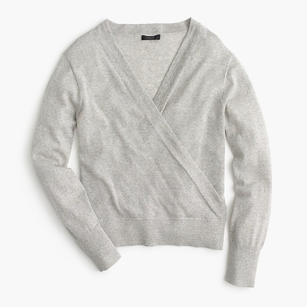 J crew merino wool wrap sweater